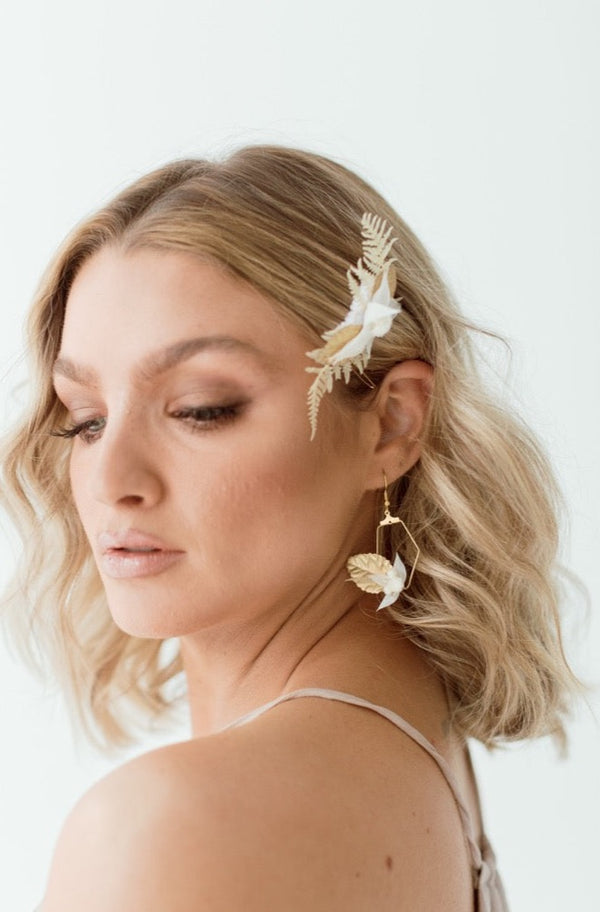 Athena Geometric Floral Earrings