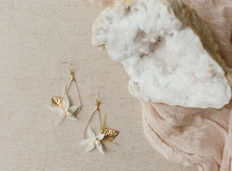 Athena Drop Floral Earrings