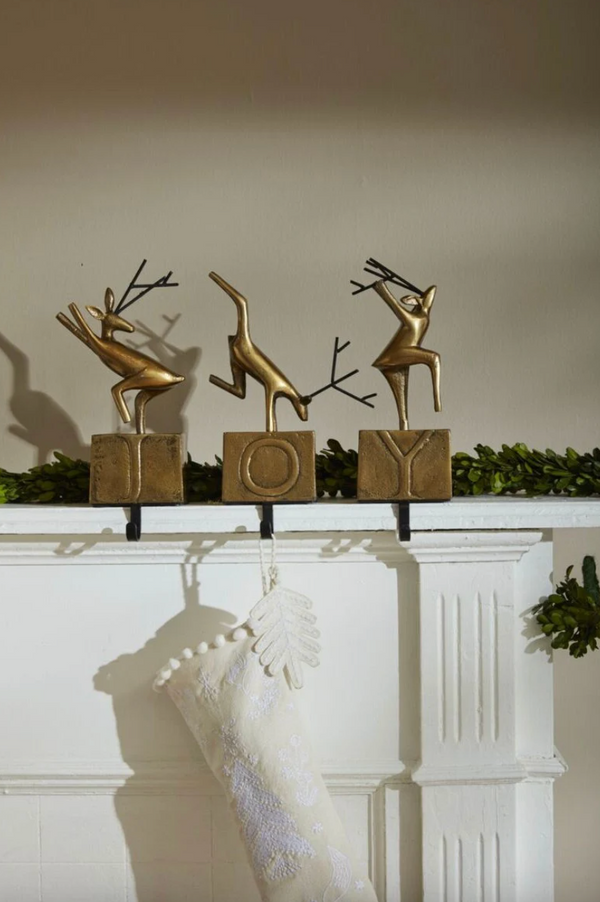 Reindeer JOY Stocking Holder