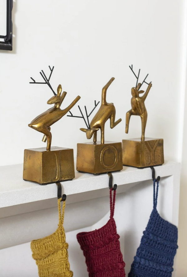 Reindeer JOY Stocking Holder