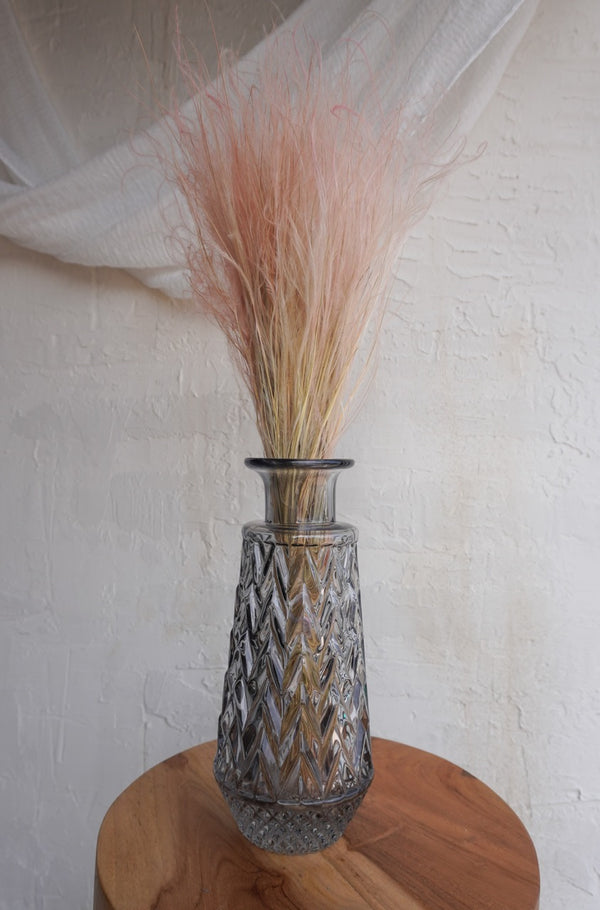 Smoky Tall Glass Vase