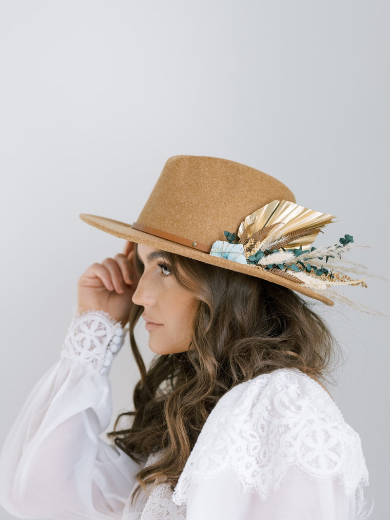 Sedona Floral Hat (Turquoise)