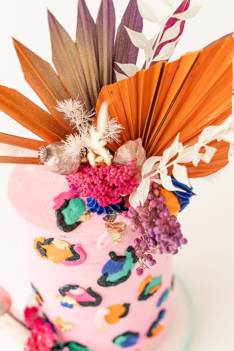Sunset Dried Floral Cake Kit