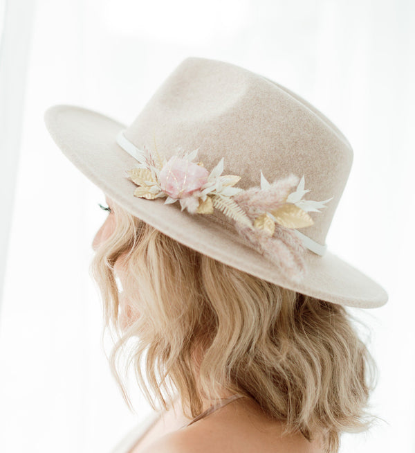 Rose Quartz Floral Hat