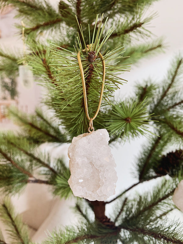 Crystal Geode Christmas Ornaments