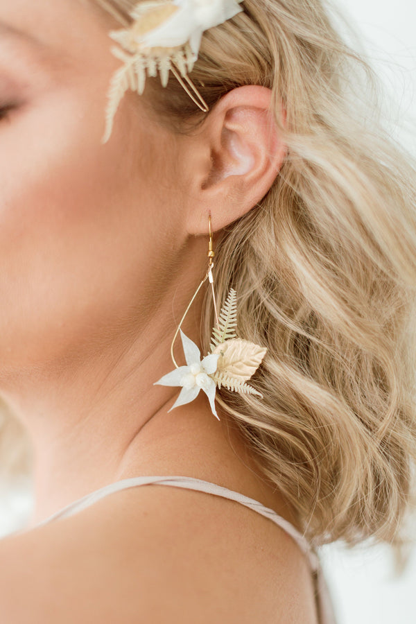 Athena Drop Floral Earrings