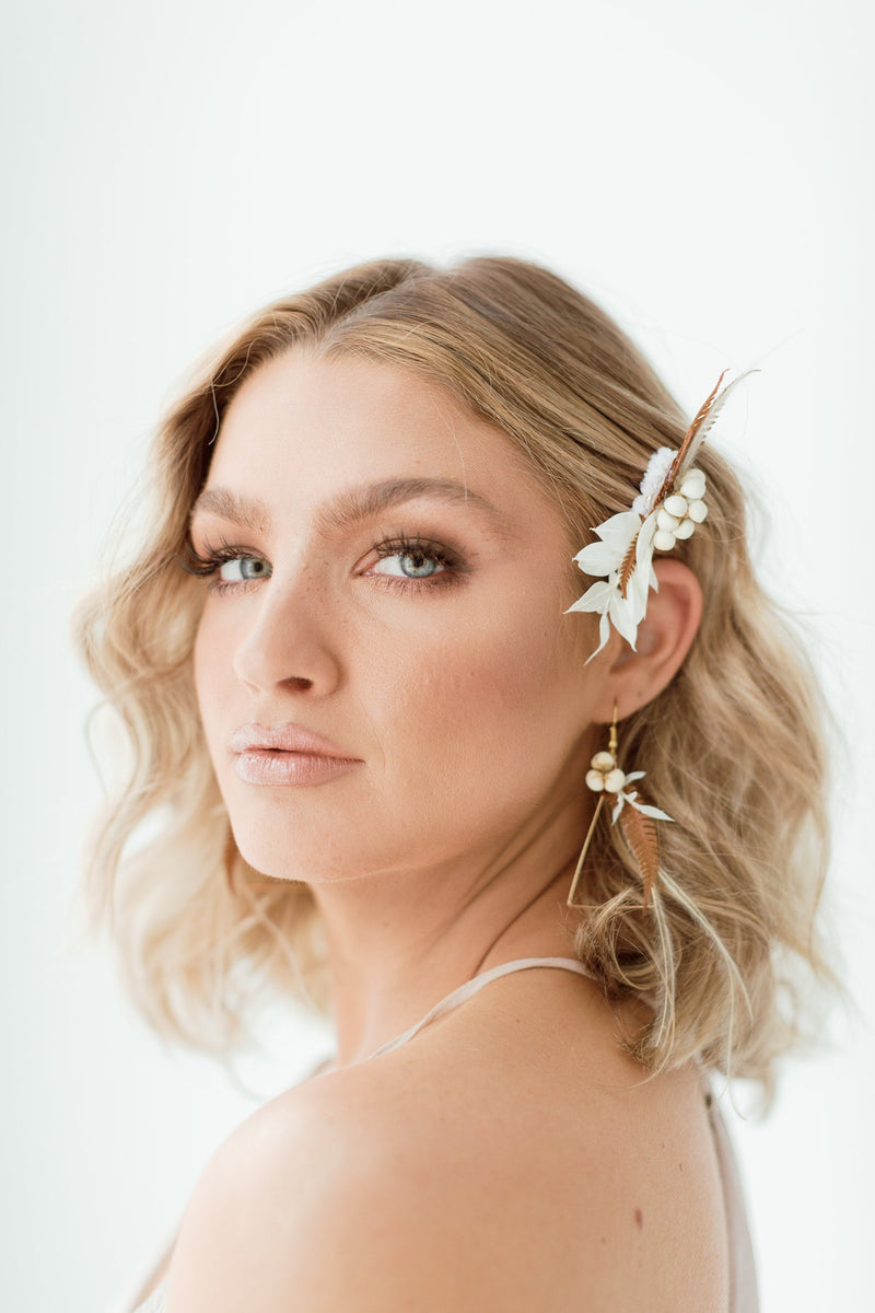Amelia Triangle Floral Earrings