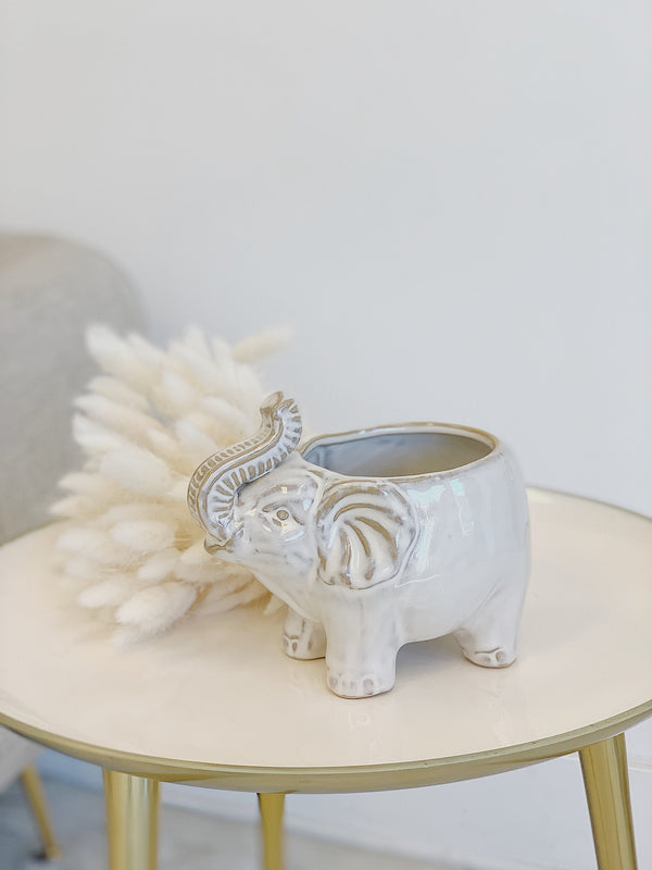 Large Ceramic Elephant Pot